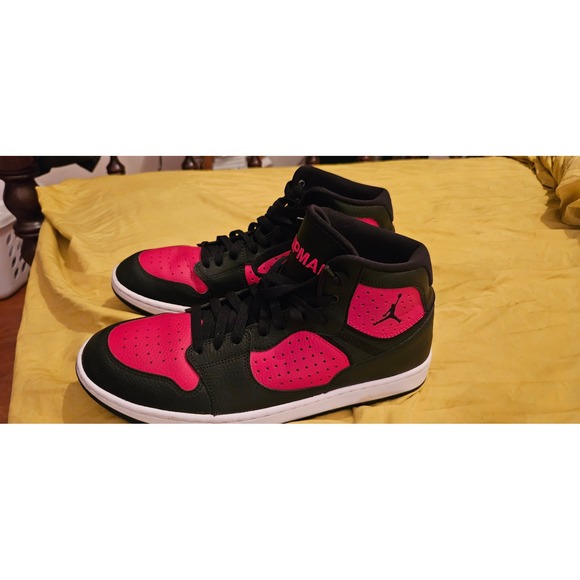 Jordan Access Bred Red High Top Sneakers Red Black White Men's Shoes - Picture 2 of 5